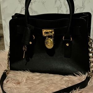 Micheal Kors Hamilton Saffiano Leather Medium Satchel